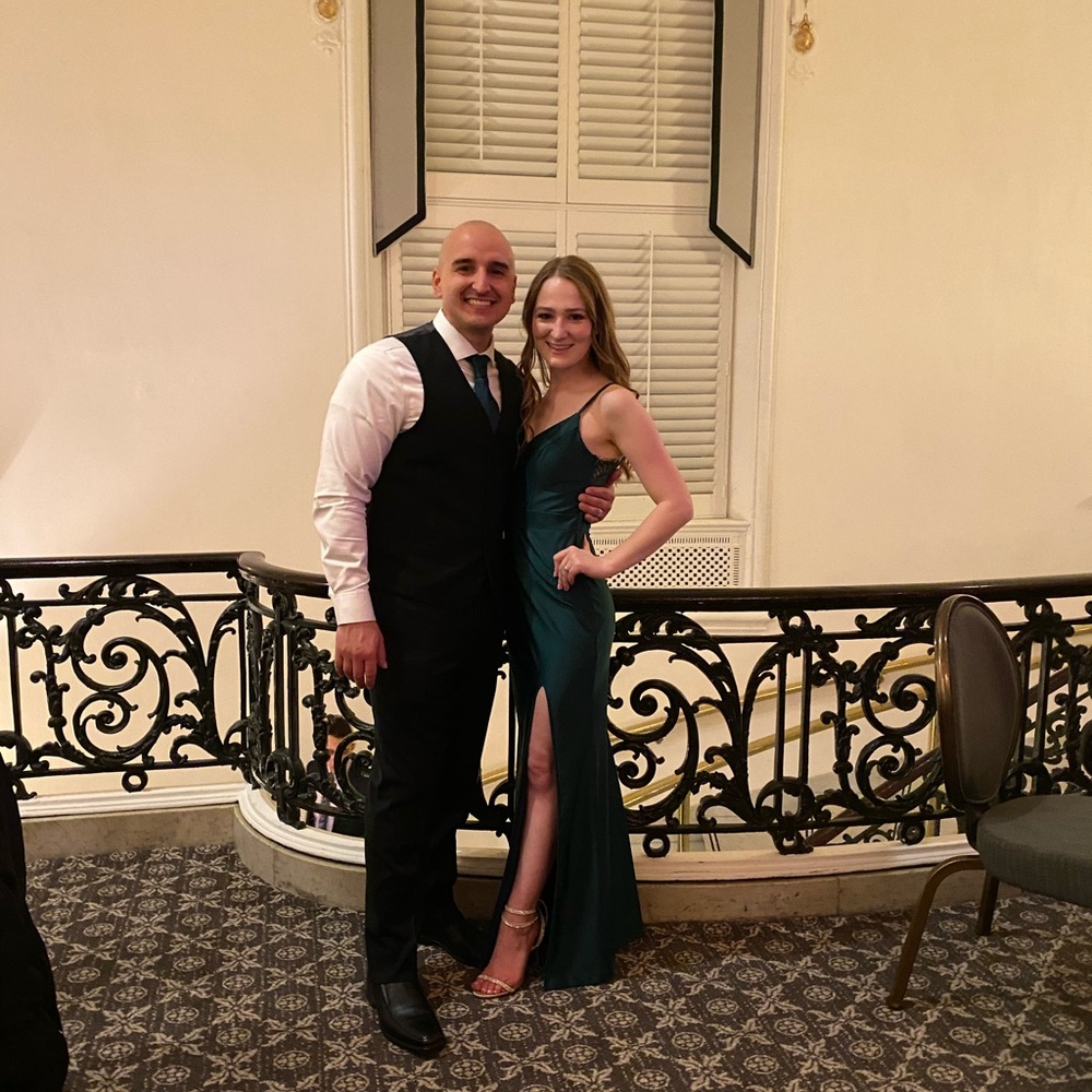 Elegant Teal Evening Gown